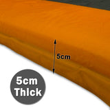 Self-Inflating Camping Mattress – 5cm Thick Air Bed for Camping, Hiking & Outdoor – Orange/Grey