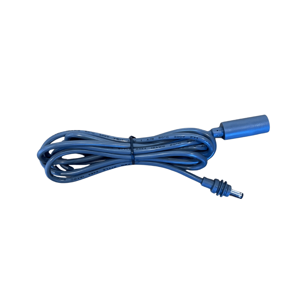 Starlink male to female DC power cable extension, 2m, coiled with male barrel connector and female connector visible