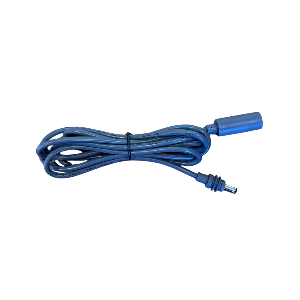 Starlink male to female DC power cable extension, 2m, coiled with male barrel connector and female connector visible