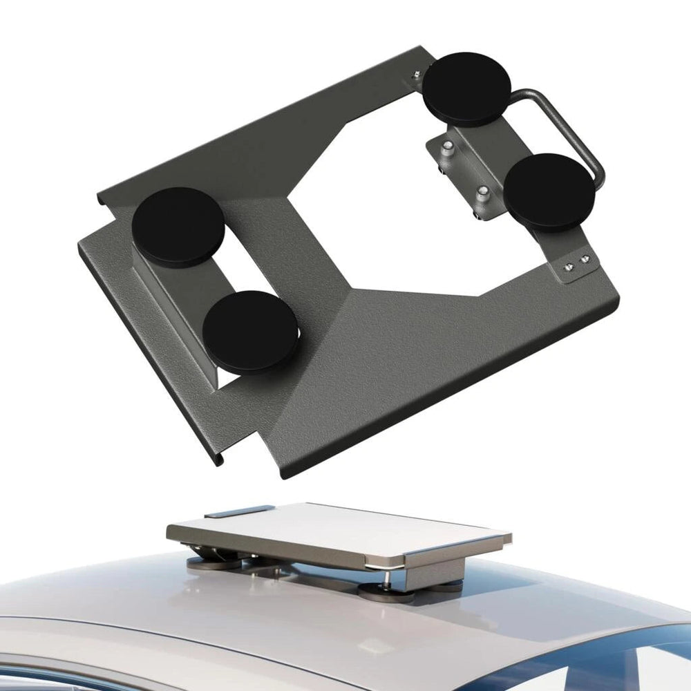 Starlink Mini portable magnetic roof mount base with four rubber coated magnets and steel frame