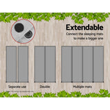 Weisshorn Double Self-Inflating Camping Mattress – 9.5cm Foam | Grey