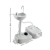 Weisshorn Portable Camping Hand Wash Sink – 43L Water Capacity