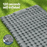 Weisshorn Self-Inflating Camping Mattress – Double Sleeping Mat with Pillow | 9cm Thick Air Bed for Outdoor Comfort