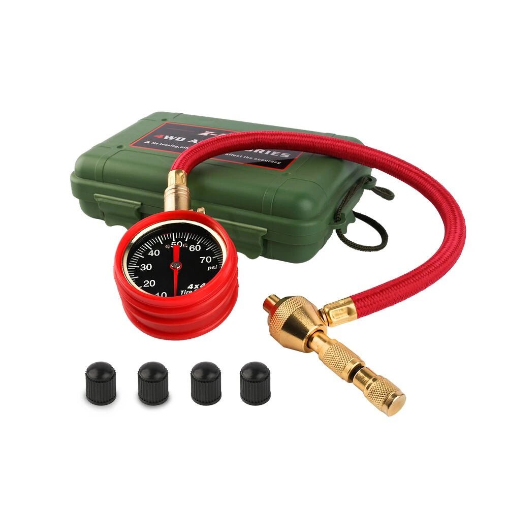 X-BULL Rapid Tyre Deflator with Gauge – 4WD Air Valve Tool (0–70 PSI ...