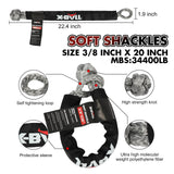 X-BULL Recovery Kit with Kinetic Recovery Rope & 5T Hitch Receiver