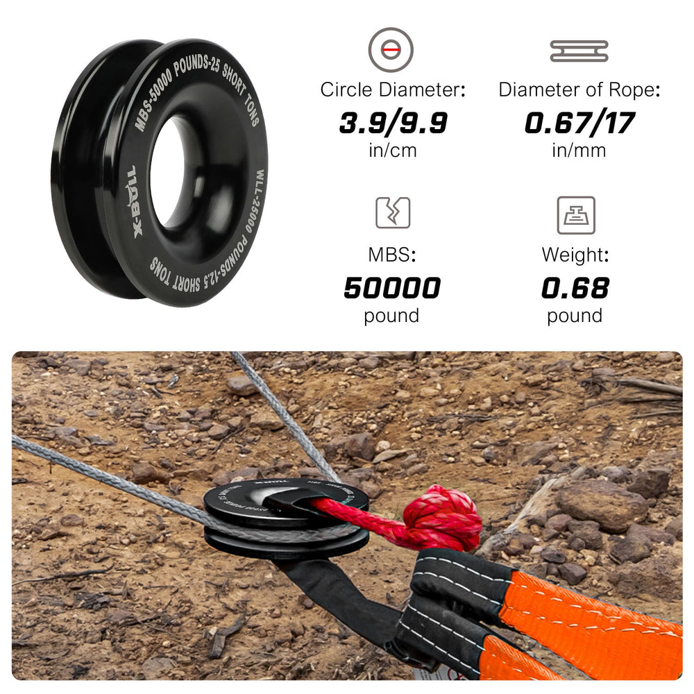 Shakel Rind X-BULL Soft Shackle & Recovery Ring Kit – 4WD Recovery – Campalot